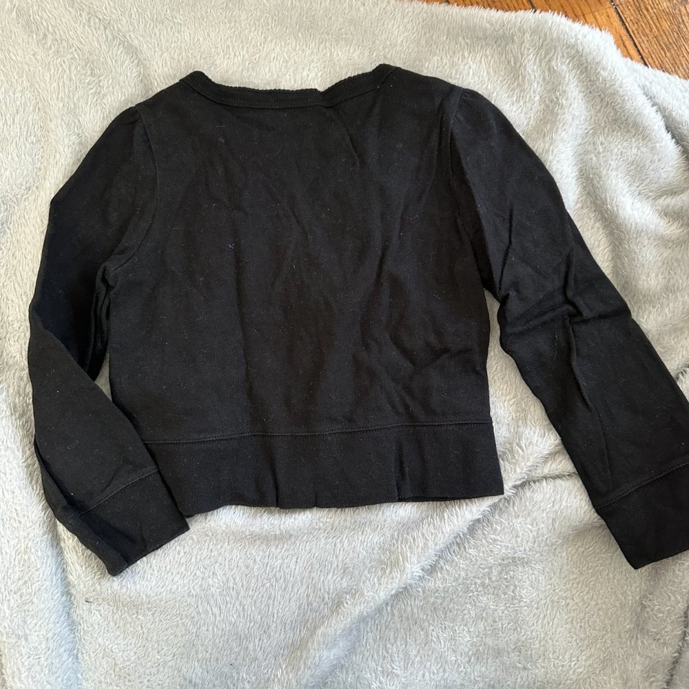 Baby Gap Black Long Sleeve Cotton Cardigan for Toddler Girl Sz 3T - Picture 5 of 5